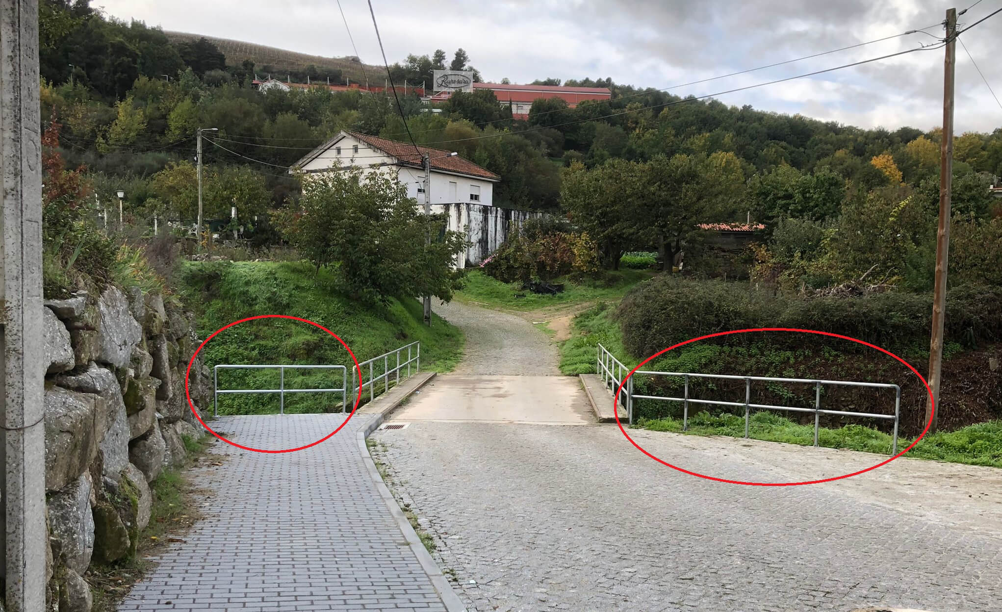 Colocação de novo gradeamento de proteção